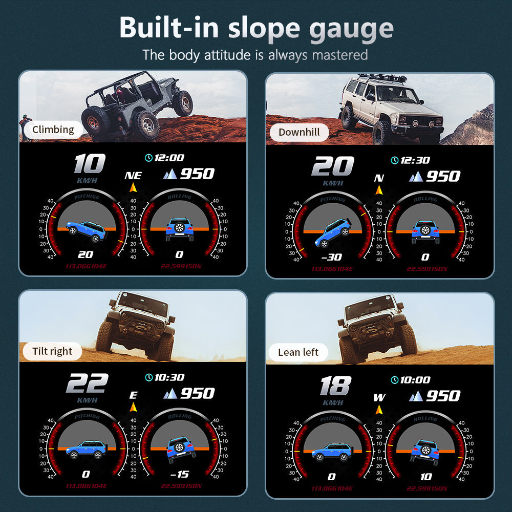 Carpuride P24 Newest Head-Up Display OBD2+GPS Smart Car HUD Gauge Digital Odometer