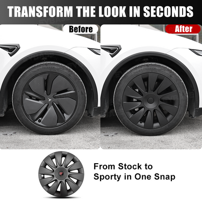 EVBASE Model Y Juniper 19" Wheel Covers Induction Style Aero Hubcaps for Tesla