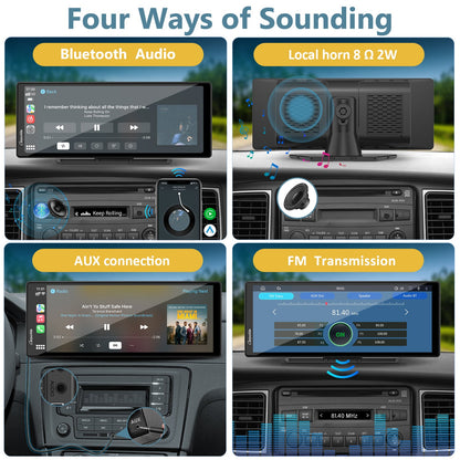 CARPURIDE C92 Portable Smart Multimedia Dashboard Console With Backup Camera