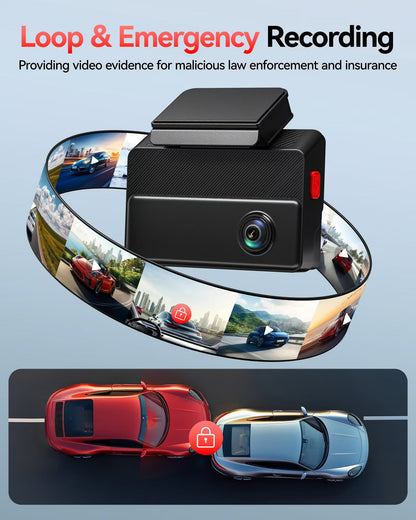 REDTIGER VP20 530° 3-Channel IR Night View Dash Cam