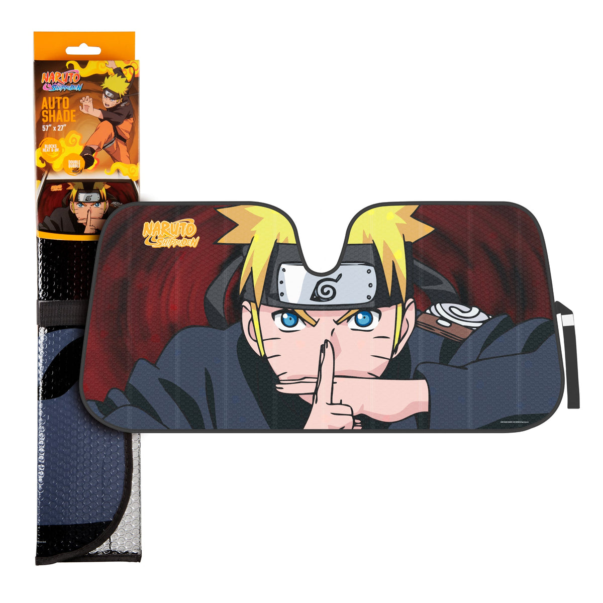 Naruto Shippuden Officially Licensed Windshield Sun Shade - Car Sun Shade Fits Most Autos, Trucks, SUV, & Van - Akatsuki Naruto Merch & Anime