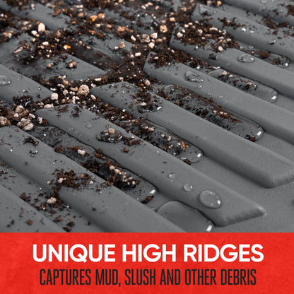 MotorTrend 4-Piece FlexTough Tortoise Front Floor Mats and Rear Floor Mats