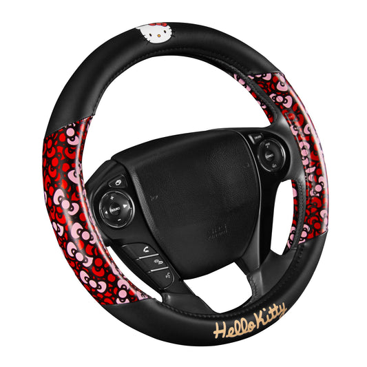 Product image: Carbella Sanrio Hello Kitty Bows Steering Wheel Cover (Fits 14.5" - | JiangCarGear