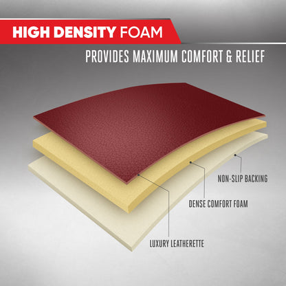 Motor Trend Faux Leather Front Seat Cover for Cars - Set of 2 Burgundy Front Car Seat Covers for SUV & Truck with Storage Pockets - Automotive