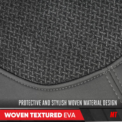 Motor Trend Charcoal Gray Car Seat Covers Set - 2 Front Seats – Spill-Proof Neoprene CarSeat Cover Protector for Cars – Automotive Interior Car