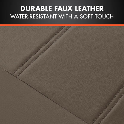 BDK 9-Piece Premium Faux Leather Front Seat Covers and Rear Seat Covers