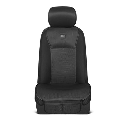 Caterpillar AeroMesh Black Seat Covers for Trucks, Car, & SUV - Front Truck Seat Cover Protector - Breathable Mesh Universal Fit Car Seat Covers