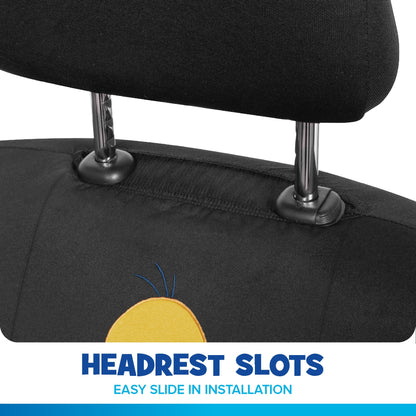 Warner Bros Looney Tunes 9-Piece Tweety Bird Front Seat Covers and Rear Seat Covers