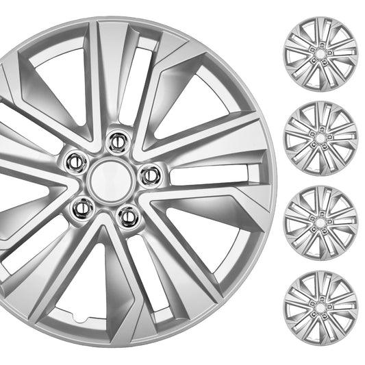 BDK 16 Inch Hubcaps Set of 4 – OEM Replacement Snap-On Wheel Rim Covers - Universal Fit Car Wheel Cover for Cars, Trucks, SUV, Vans Durable ABS