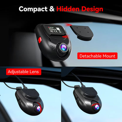 Redtiger A2 Dash Camera Front and Rear, 2.5K+1080P Dual Dashcam, WiFi, Loop Recording, G-Sensor, 24H Parking Mode, Super