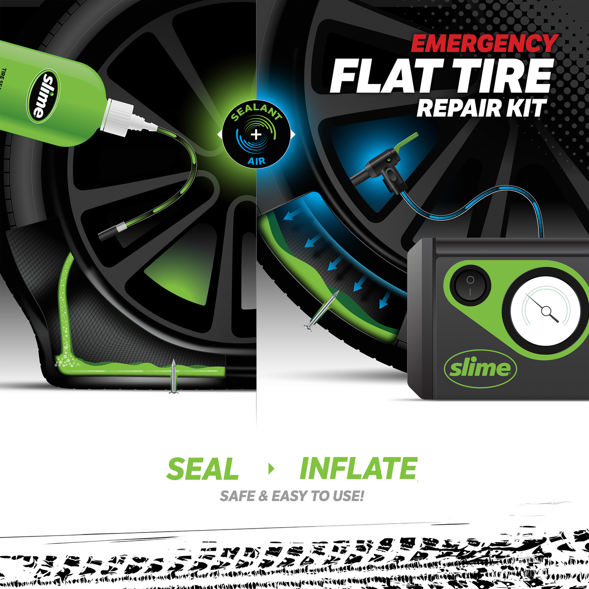 Slime Smart Spair Flat Tire Repair Kit