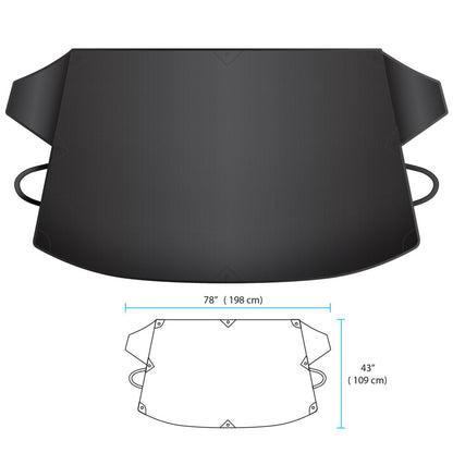 BDK Magnetic Water-Proof Front Windshield Cover for Ice, Snow, Hail (78" x 43")
