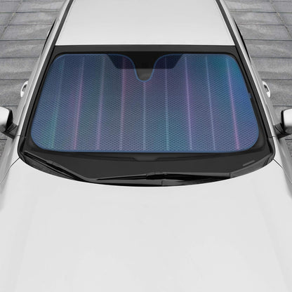 BDK Iridescent Mermaid, Hologram Foil, Chameleon Front Windshield Sun Shade, Double Bubble Accordion Folding Auto Sunshade for Car Truck SUV 58 x