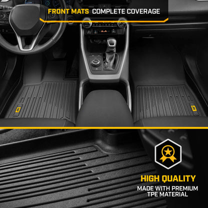 CAT® JustFit™ 3D Custom Fit Floor Mats for Toyota RAV4 2019 2020 2021 2022 2023 2024 - Heavy Duty Floor Liner Protection Laser Measured, Toyota