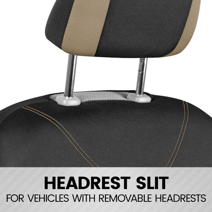 BDK 9-Piece UltraSleek Two-Tone Front Seat Covers and Rear Seat Covers