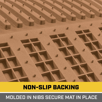 CAT 3-Piece ToughLiner Front Floor Mats and Rear Floor Mats - Heavy Duty, All Weather, Trim to Fit