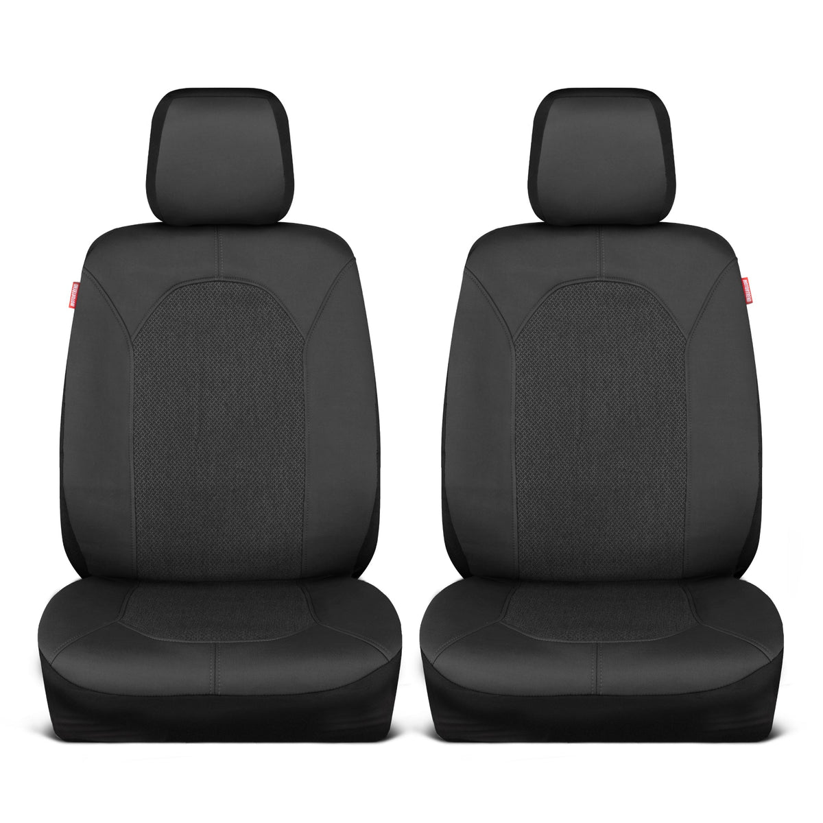 Motor Trend Black Car Seat Covers Set - 2 Front Seats – Spill-Proof Neoprene CarSeat Cover Protector for Cars – Automotive Car Accessories