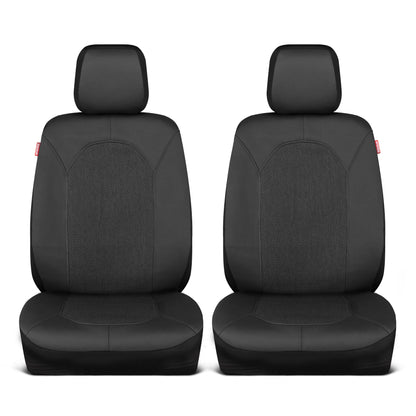 Motor Trend Black Car Seat Covers Set - 2 Front Seats – Spill-Proof Neoprene CarSeat Cover Protector for Cars – Automotive Car Accessories