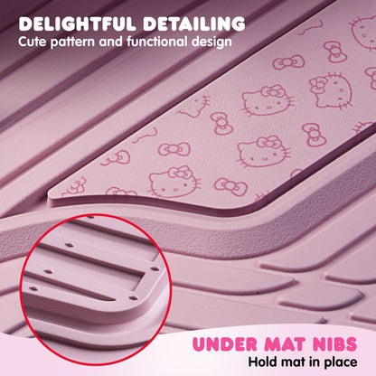 Hello Kitty Car Mats 4pc Floor Mats for Cars Trucks SUVs Pink Car Floor Mats for Women Men Accessories Rubber Heavy Duty Cute Non-Slip Always