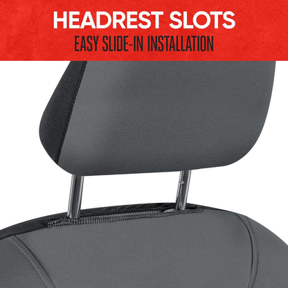MotorTrend 2-Pack AquaShield Water-Proof Two-Tone Neoprene Front Seat Covers