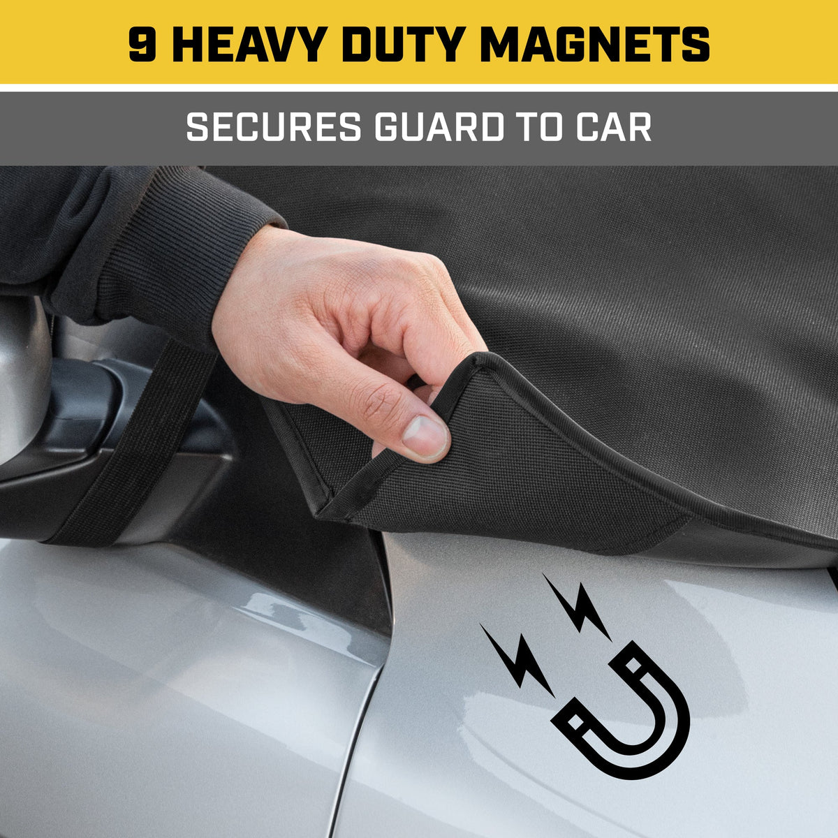 Cat® Windshield Snow Cover, Toughest Car Frost Protector for Ice & Sleet, Weatherproof for Winter, Includes Anti-Theft Straps, Freeze Protector