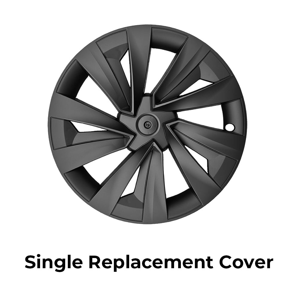 Yeslak Tesla Model Y Juniper 19" Crossflow Wheel Covers | Helix Style ABS Polymer Curb Rash Protectors (2025+)