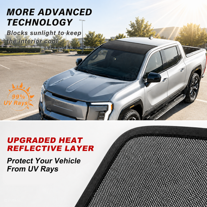 EVBASE Roof Sunshade for Chevrolet Silverado EV RST/GMC Sierra EV Denali Reflective UV Heat Blocker Sun Protection Sun Visor