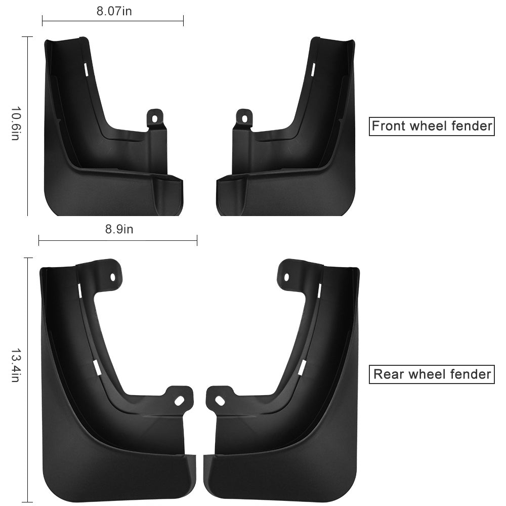 EVBASE Model X Mud Flaps Splash Guards Mudguards for Tesla Exterior Accessories