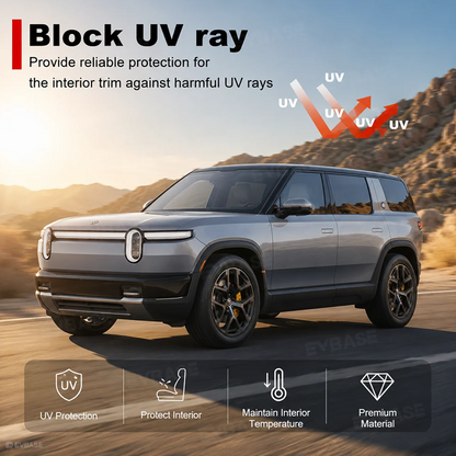 EVBASE Panoramic Glass Roof Sunshade for Rivian R2 Sunroof Shade UV Protection & Heat Insulation