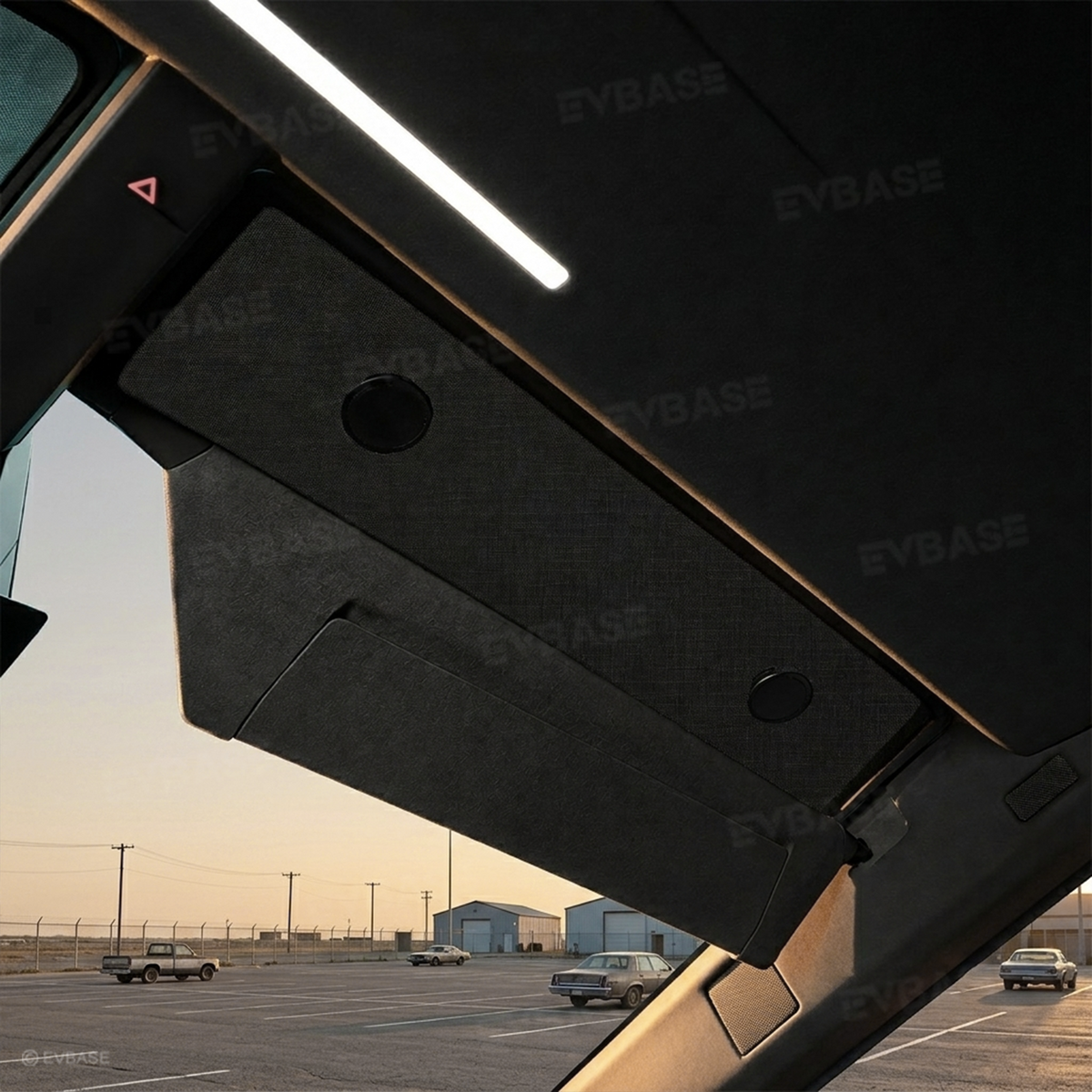 EVBASE Cybertruck Upper Front Windshield Sun Shade Anti-Glare Mesh Visor