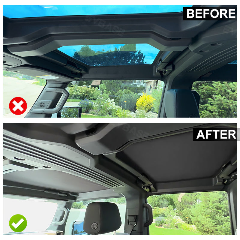 EVBASE Glass Roof Sunshade for Hummer EV Ice Crystal Sun Shield Foldable Sunroof Shade