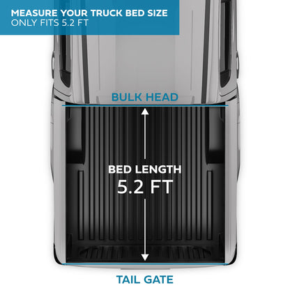 MotorBox Tri-Fold Truck Tonneau Cover for 2015-2025 Chevy Colorado/GMC Canyon with 5 ft Bed Length, All-Weather Soft Folding Truck Bed Cover with