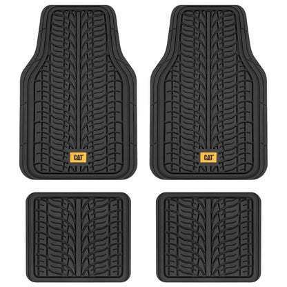 CAT ToughTread 4-Piece Front Floor Mats and Rear Floor Mats - Heavy Duty, All Weather, Trimmable
