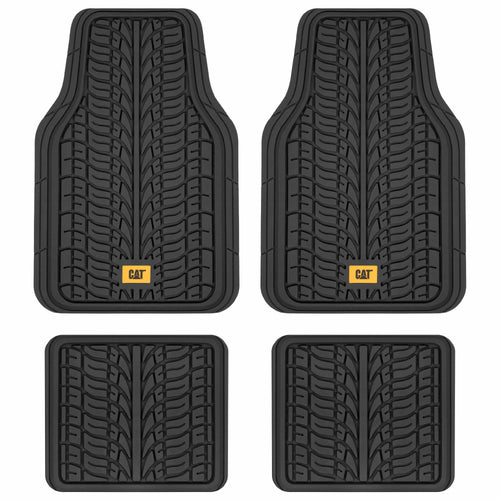 CAT ToughTread 4-Piece Front Floor Mats and Rear Floor Mats - Heavy Duty, All Weather, Trimmable