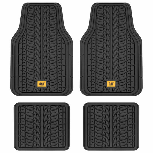 CAT ToughTread 4-Piece Front Floor Mats and Rear Floor Mats - Heavy Duty, All Weather, Trimmable