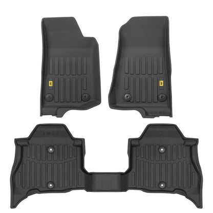 CAT 3-Piece JustFit™ 3D Front Liner Mats and Rear Liner Mats for Jeep Wrangler 4XE (2021 - 2026) - Heavy Duty, All Weather, Custom Fit