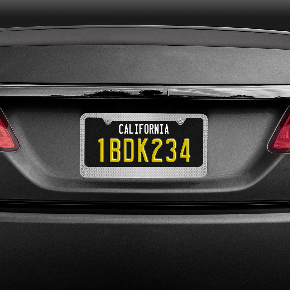 BDK Heavy Duty Rust-Proof Stainless-Steel Metal Plated License Plate Frame Universal Size for Car Truck SUV