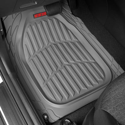 MotorTrend 4-Piece FlexTough Tortoise Front Floor Mats and Rear Floor Mats