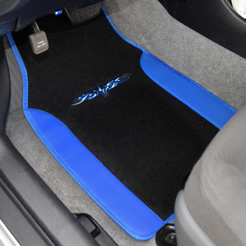 BDK 4-Piece Design Print Carpet Front Floor Mats and Rear Floor Mats