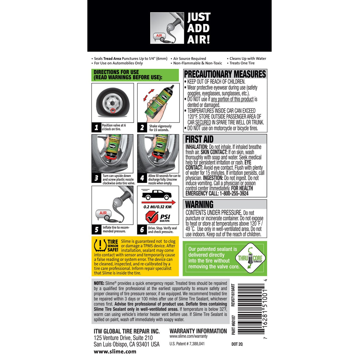 Slime Emergency Tire Sealant - 18 oz