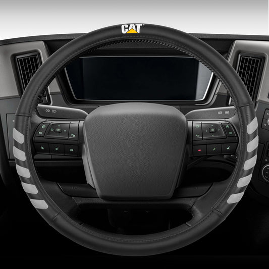 CAT UltraSport Faux Leather Steering Wheel Cover for RVs, Semi-Trucks, Trucks, and Big Rigs XL (Fits 17.5" - 18")