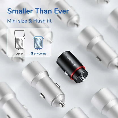 Syncwire 60W USB Car Charger Adapter [PD 30W & QC 30W] Fast Charging