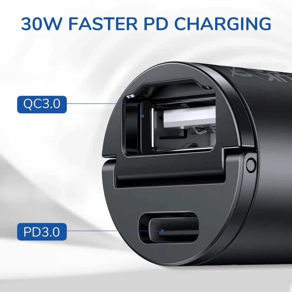 Syncwire 60W USB Car Charger Adapter [PD 30W & QC 30W] Fast Charging