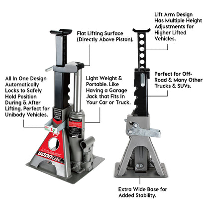 Powerbuilt 6000 Lb. Unijack Bottle Jack & Jackstand in One