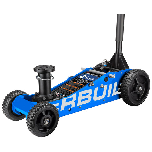 Powerbuilt 2.5 Ton Big Wheel Off Road Jack (Blue)