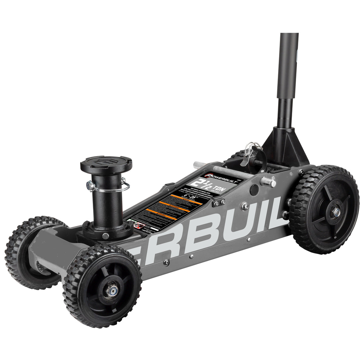 Powerbuilt 2.5 Ton Big Wheel Off Road Jack (Grey)