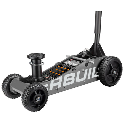 Powerbuilt 2.5 Ton Big Wheel Off Road Jack (Grey)