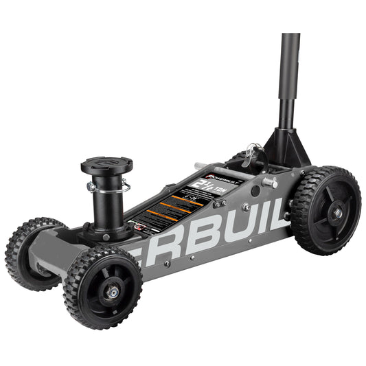 Powerbuilt 2.5 Ton Big Wheel Off Road Jack (Grey)