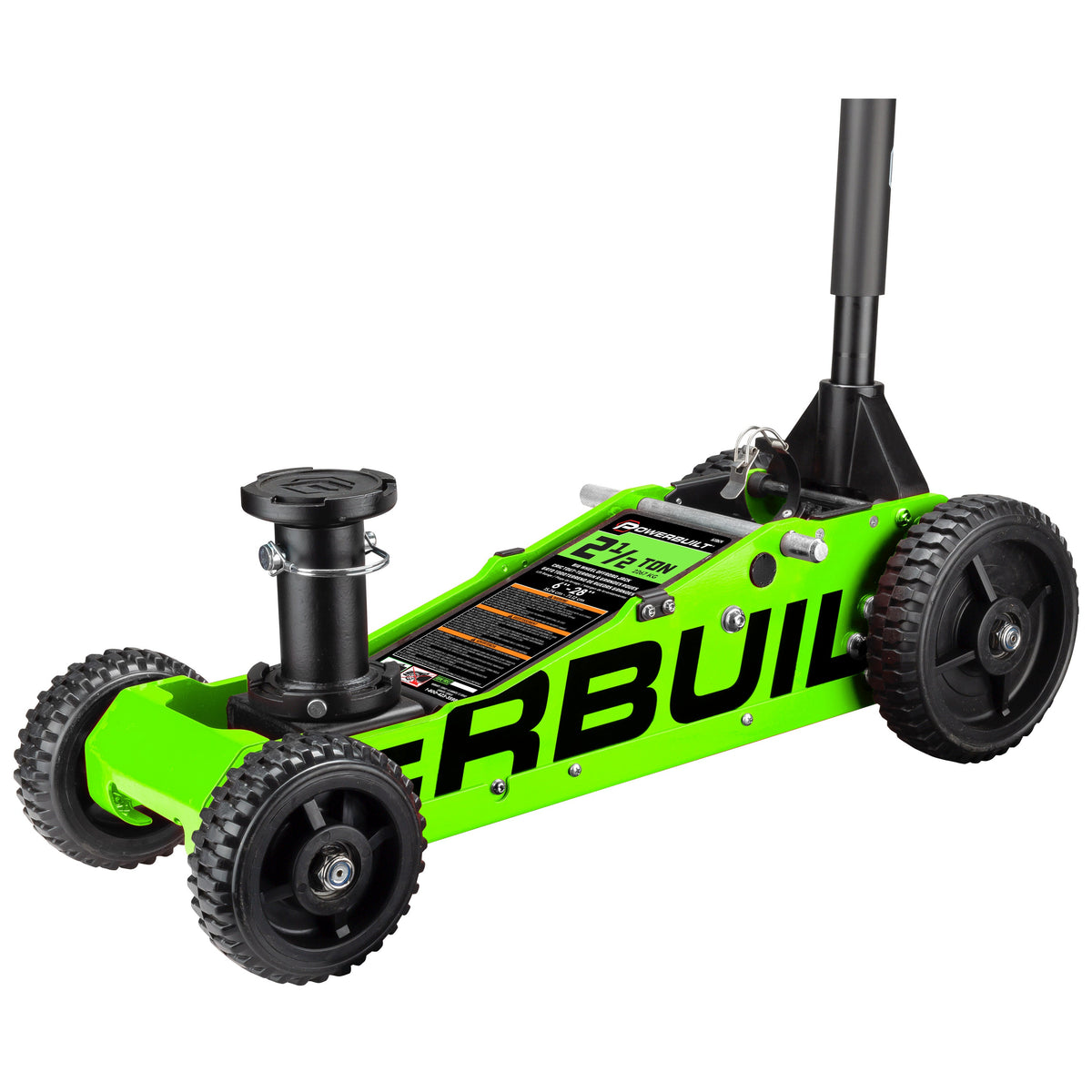 Powerbuilt 2.5 Ton Big Wheel Off Road Jack (Green)