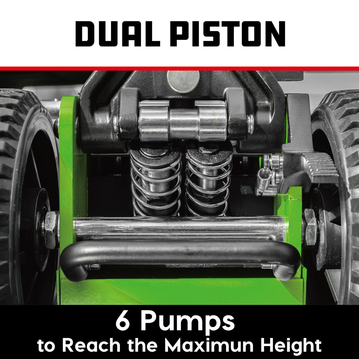 Powerbuilt 2.5 Ton Big Wheel Off Road Jack (Green)